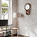 KANEODOT Pendulum Wall Clock Battery Operated, Imitation Wood Plastic Regulator Clock with Pendulum,Vintage Decorative Wall Clocks for Living Room,Farmhouse,Office,Bedroom,Kitchen,Wall Decor