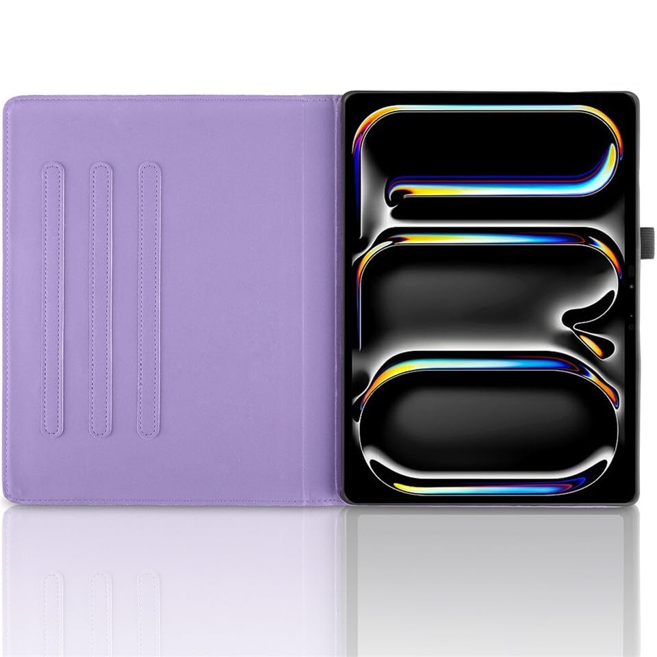 Coque iPad Air 11 pouces 2025 violette protection rabat arbre
