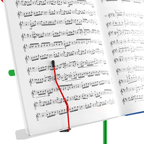 Mad About MA-MS06 Zusammenklappbarer Notenständer, - Leicht zusammenklappbarer tragbarer Notenständer mit Tragetasche - Mehrfarbig