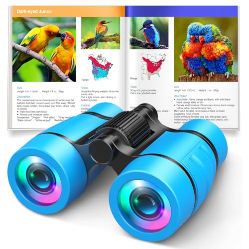 Toys for Boys Ages 3-7: LET'S GO! Kids Binoculars with Bird Watching Manual for 4 5 6 7 Year Old Boys Girls Outdoor Toy for Kid Ages 4-6 Camping Telescope Toddler Birthday Gift