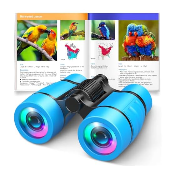Toys for Boys Ages 3-7: LET'S GO! Kids Binoculars with Bird Watching Manual for 4 5 6 7 Year Old Boys Girls Outdoor Toy for Kid Ages 4-6 Camping Telescope Toddler Birthday Gift Stocking Stuffers