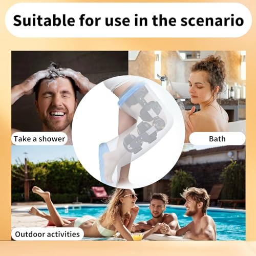 KEEFITT Protetor De Gesso Para Perna De Adulto Para Chuveiro, Bandagem De Chuveiro À Prova D'Água E