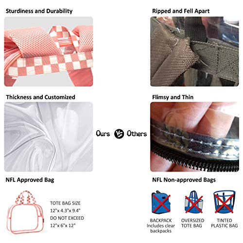 Mommore Clear Backpack Durable Clear Bookbags Transparent Backpack For Work, Security #TOP5