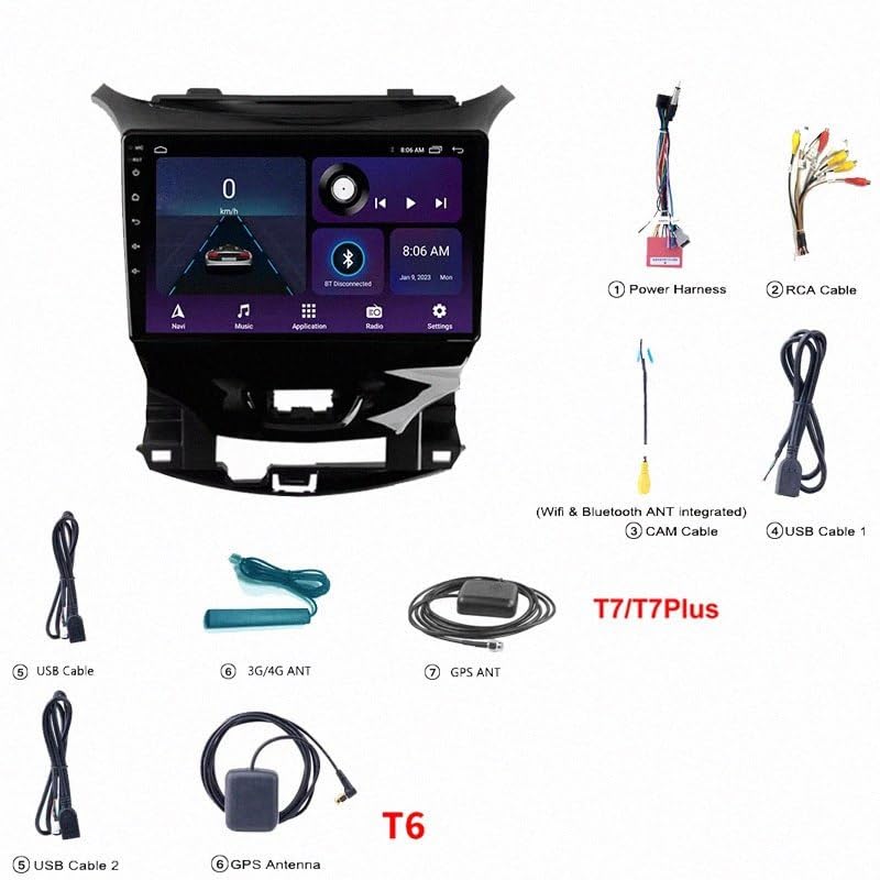 GPS poids lourd 4G+64G avec alerte de vitesse et Bluetooth pour Cruze
