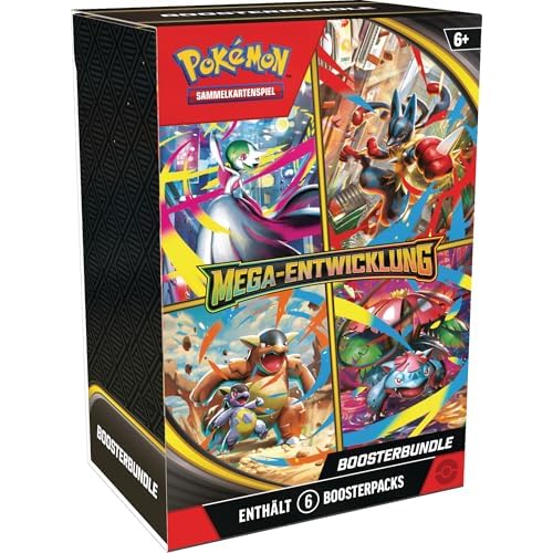 Pokémon-Sammelkartenspiel: Boosterbundle Mega-Entwicklung (6 Boosterpacks)