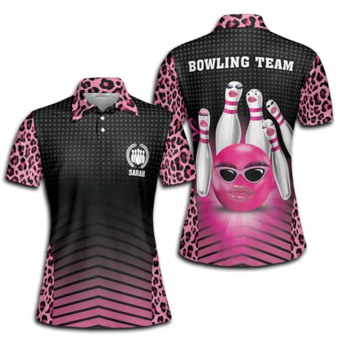 Custom Bowling Shirts for Women, Personalized Women's Bowling Shirts Jerseys Polo Small - 5XL4