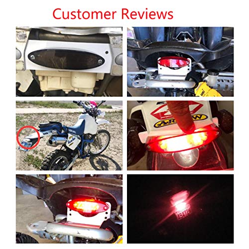 image for Evomosa Motorcycle Taillight Universal Brake Stop Light ATV Tail Light