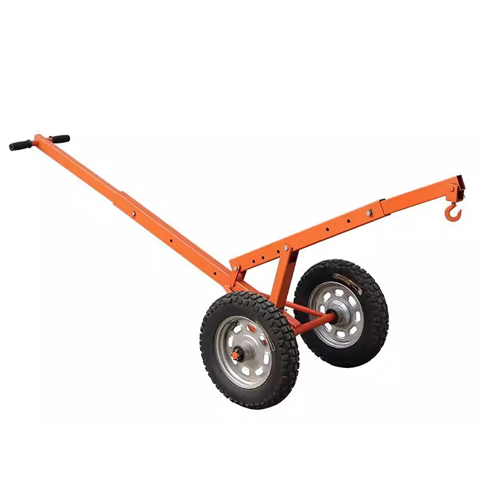 Carrello di Sollevamento Manuale in Acciaio Regolabile, Sollevamento Chiusino Stradale con Pneumatici da 40 cm, per Cordoli e Cantieri Edili