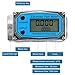 Xuhal 2 Pcs Digital Turbine Flow Meter Fuel Flow Meter Electronic Fuel Meter with Digital Display Gas Oil Fuel Flow Meter Water Flow Meter ±1% Accuracy for Measure Diesel Kerosene Gasolin (1 Inch)