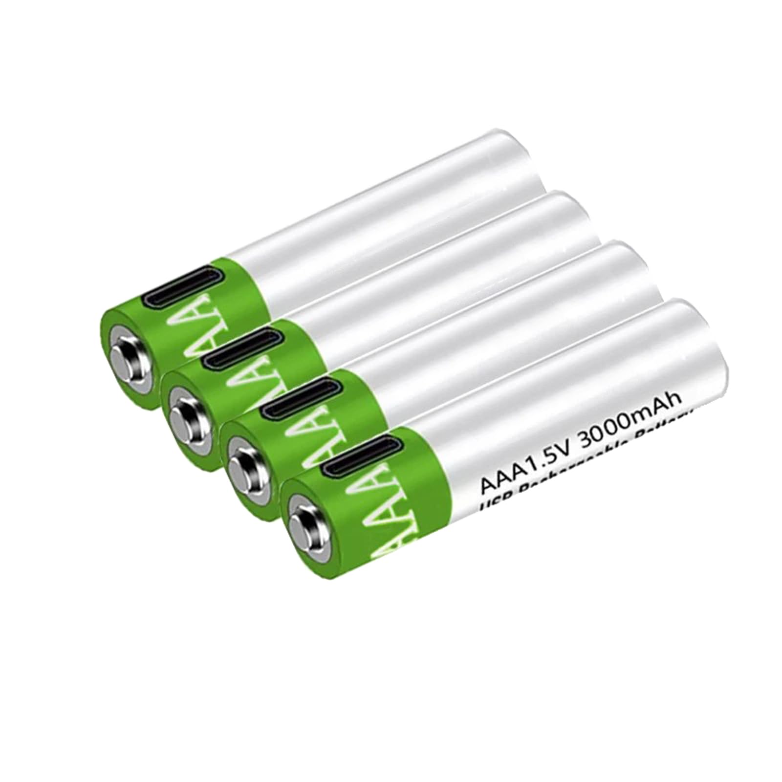 Batteria agli ioni di Litio AAA da 1,5 V a Ricarica Rapida 3000 mAh di Grande capacità con Cavo USB Batteria Ricaricabile Batteria al Litio Riutilizzabile 1200 Volte,4pcs 1.5v3000mah
