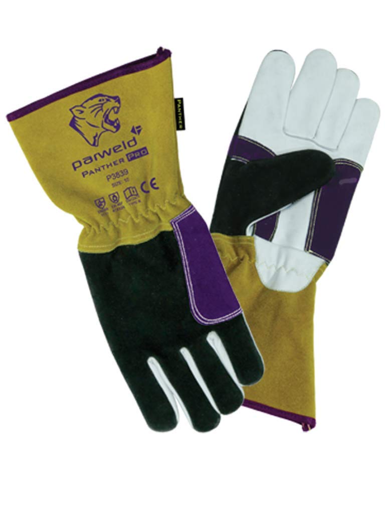 Pack of 10 Pairs Parweld Panther Premium Pro TIG Welding Gloves Gauntlets