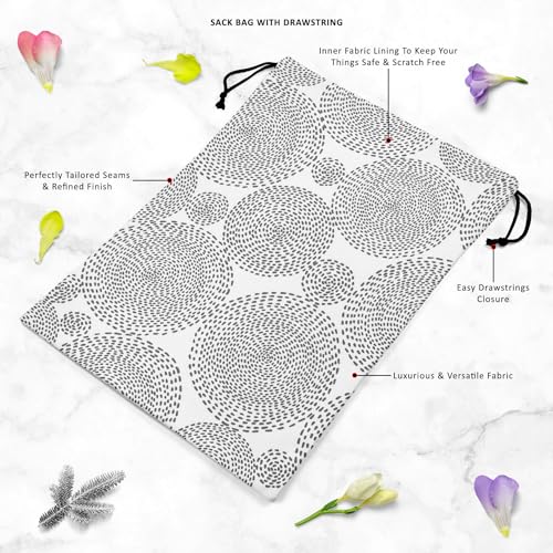 Image of ArtzFolio Circle Shapes | Reusable Sack Bag | Bag for Gym, Storage, Vegetable & Travel