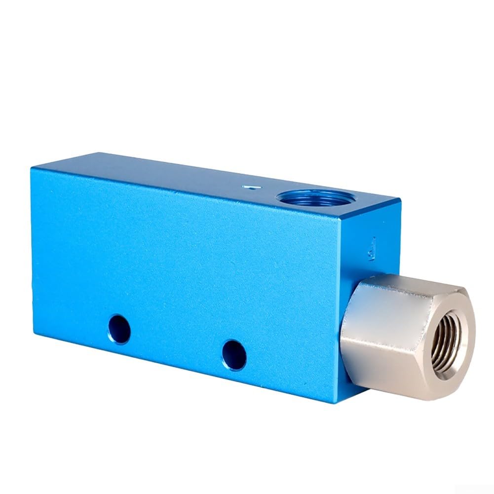 Vacuum Generator Air Tube Ejector with Pressure Pneumatic Control Valve, EV-10/15/20/25, Blue Aluminum Alloy for Industrial Use(EV-15)