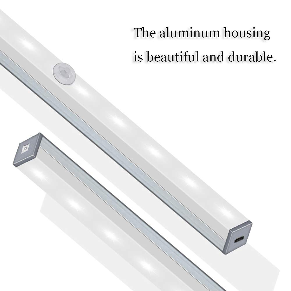 La luz del Sensor, Armario de luz, LED portátil Noche la luz, Debajo del gabinete, Blanco cálido, Seguro Recargable Luces Wireless Stick-On, magnético, 2-Pack,White Light,5