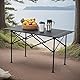 Relaxdays Campingtisch, Faltbarer Beistelltisch, HBT 55 x 95 x 53 cm, Camping & Picknick, Klapptisch Stahl, schwarz