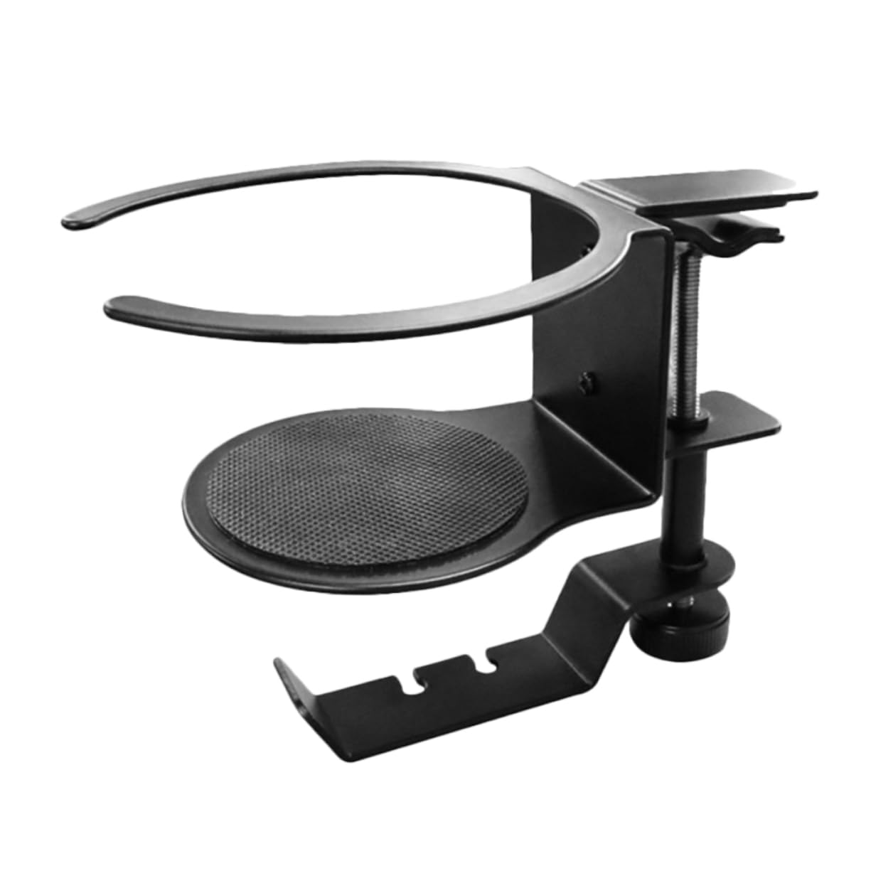 360° Drehbarer Haken aus Metall, Schwarz, für Haushalt und Schreibtisch