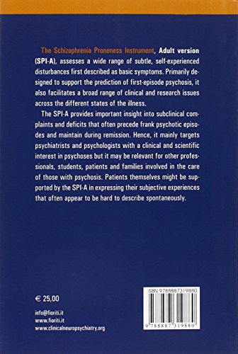 Schizophrenia proneness instrument, adult version