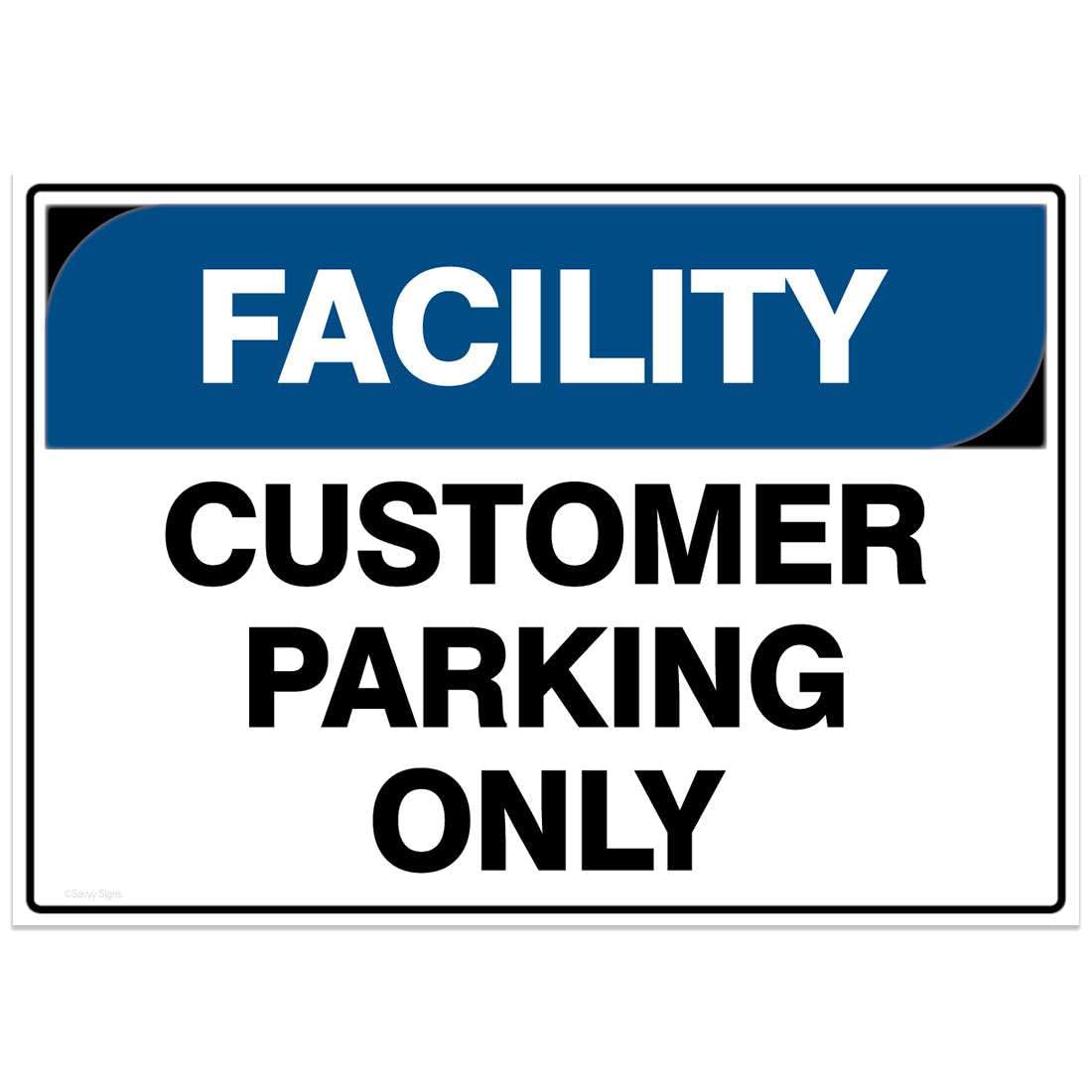 Customer Parking Only Metal Tin Sign 8 x 12 inch for Industrial & Commercial