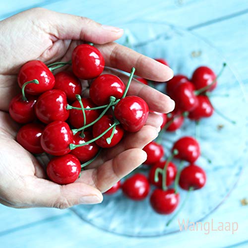 Wanglaap 50Pcs Artificial Red Cherries 30Mm/1.18Inch Simulation Lifelike Cherry Fake Fruit For Home Kitchen Dining Decoration (Red) #TOP4