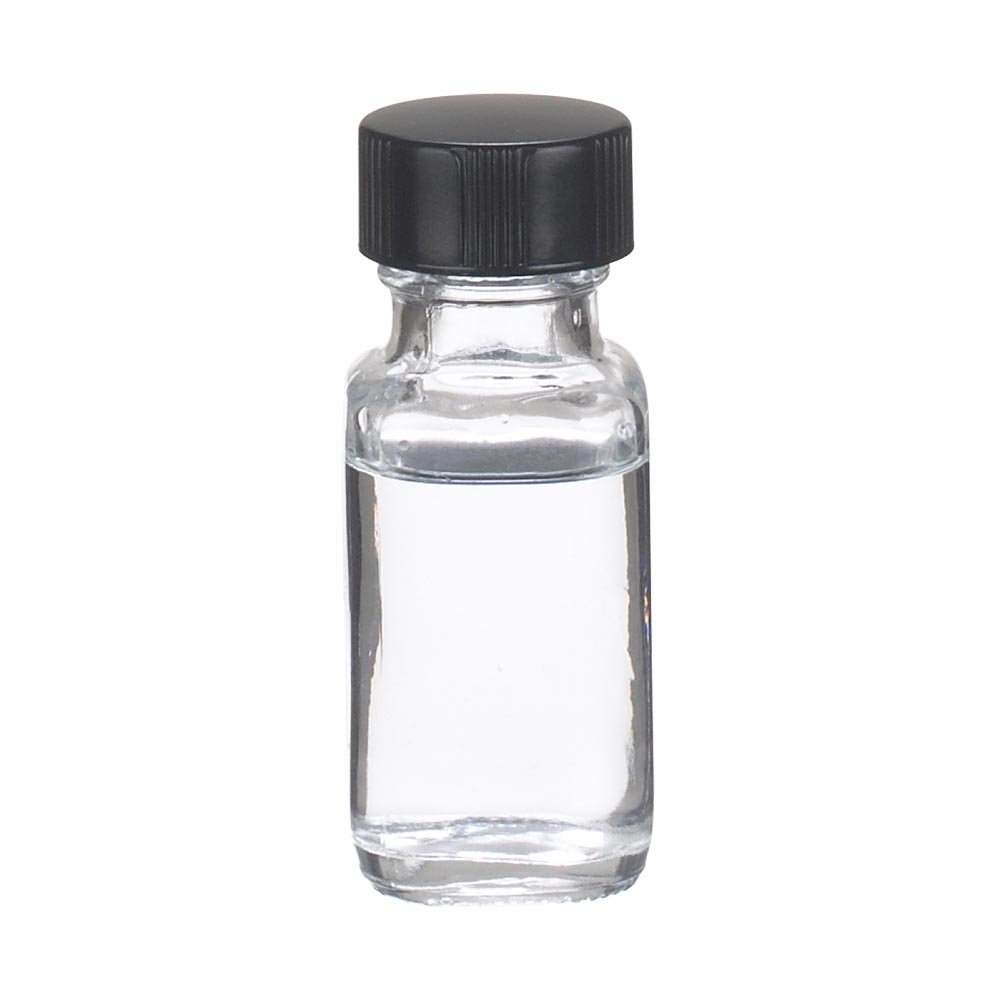 Wheaton W216892 French Square Bottle, Clear Glass, Capacity 4oz With 33-400 Black Phenolic Poly-Seal Lined Screw Cap, Diameter 45mm x 111mm (Case Of 24): Science Lab Bottles: Industrial & Scientific