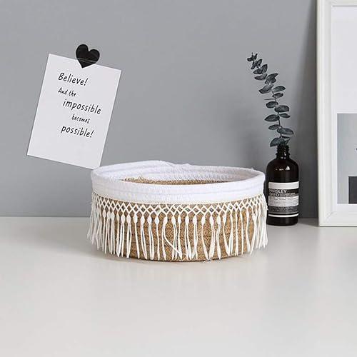 Miniatura 2 de Cabilock 1 cesta de almacenamiento de tela para artículos de mesa, borlas de varios colores