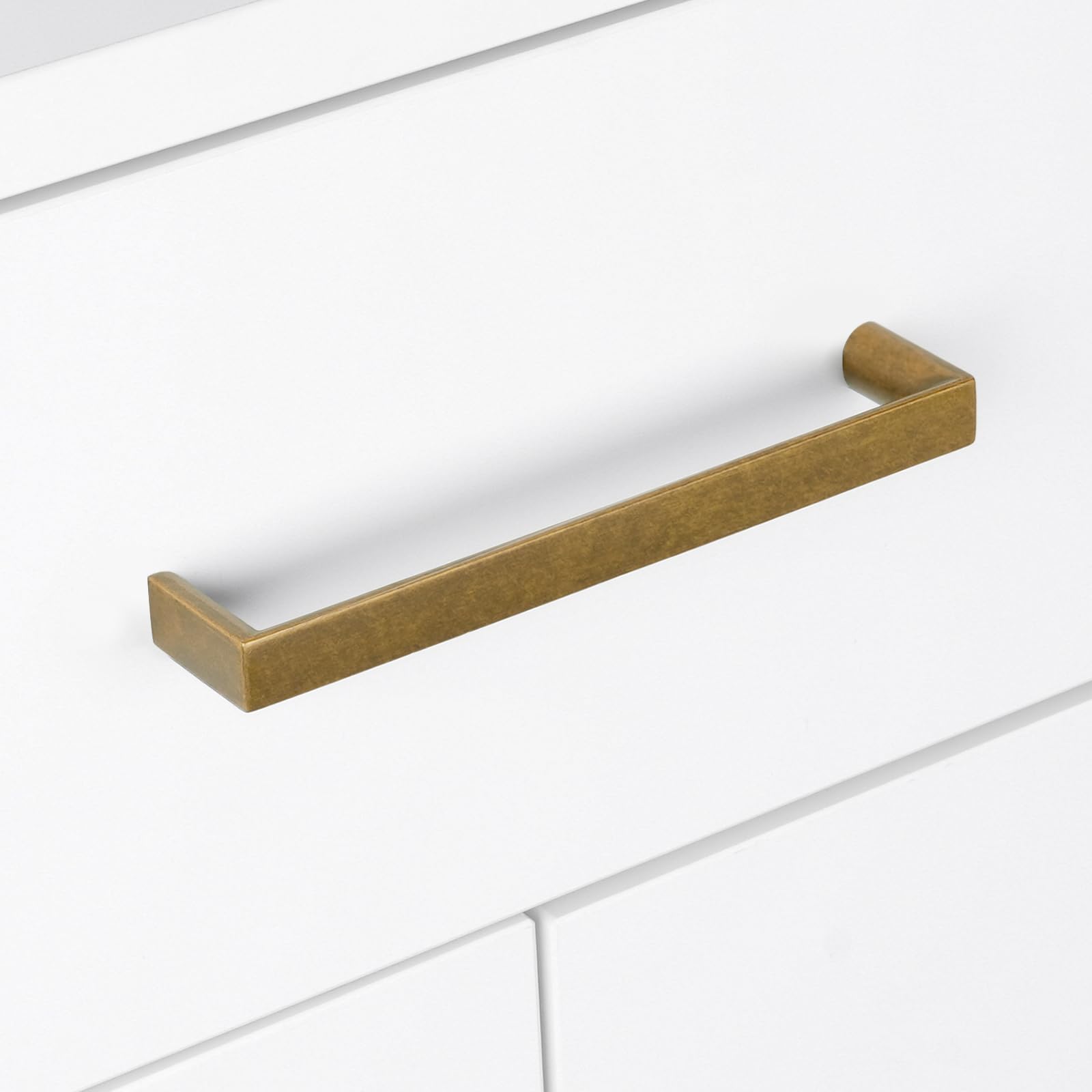 Küchenschrankgriffe aus antikem Messing, 12,7 cm, 10 Stück
