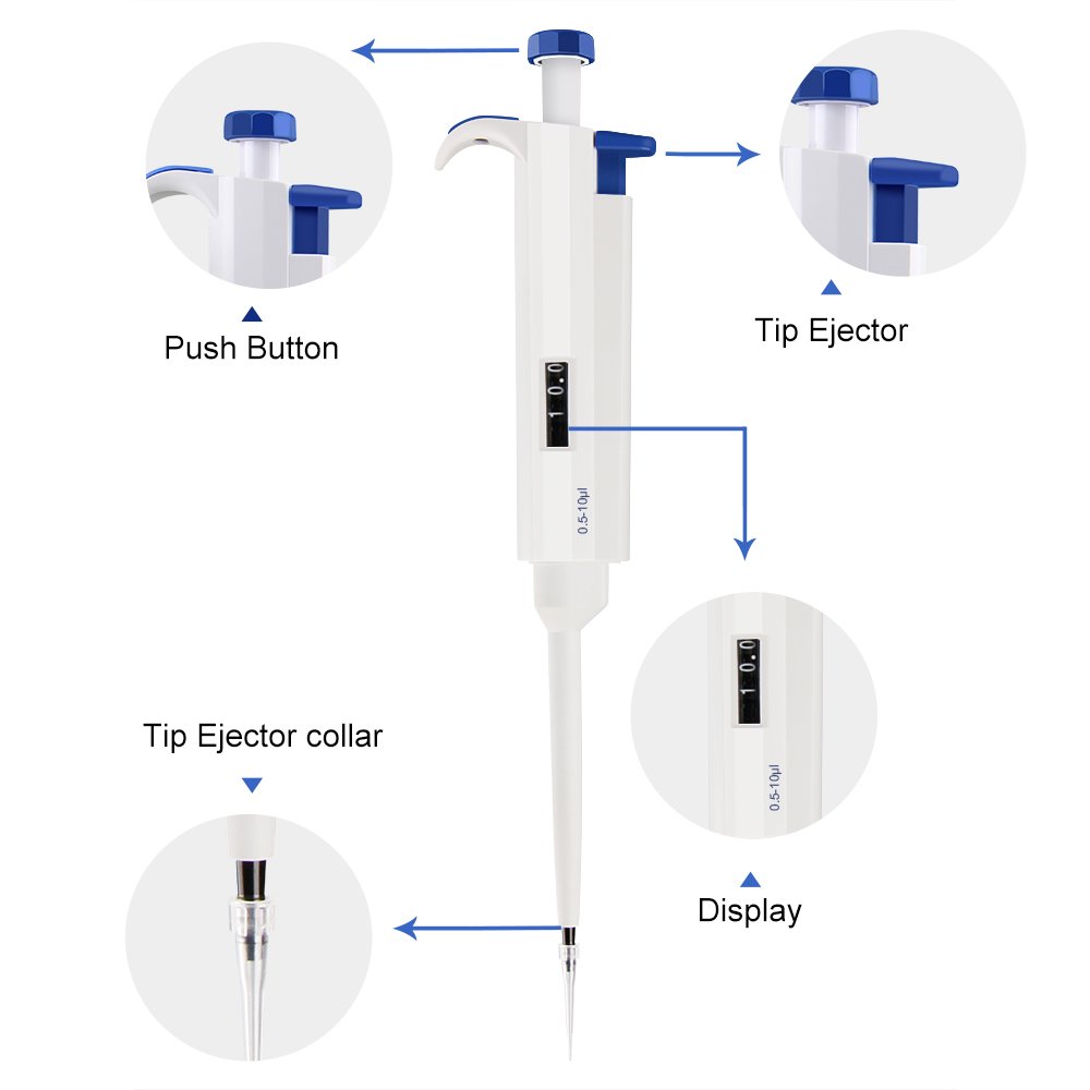 Four E’S Scientific 0.510ul Variable Micropipette Single Channel