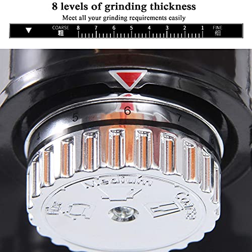 SXLCKJ Elektrische Burr Mill Kaffeemühle Einstellbare Kaffeebohnenpulvermahlmaschine mit 8 Grind Setti (Crusher… – Bild 4