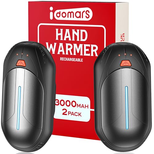 Scaldamani Elettrico Ricaricabile Riutilizzabili Portatile: 6000mAh Batteria Scalda Mani Usb c Ricarica Scaldino Regalo Uomo Donna per Campeggio All'aperto Caccia 2pack Mini Hand Warmer Durata 20 Ore