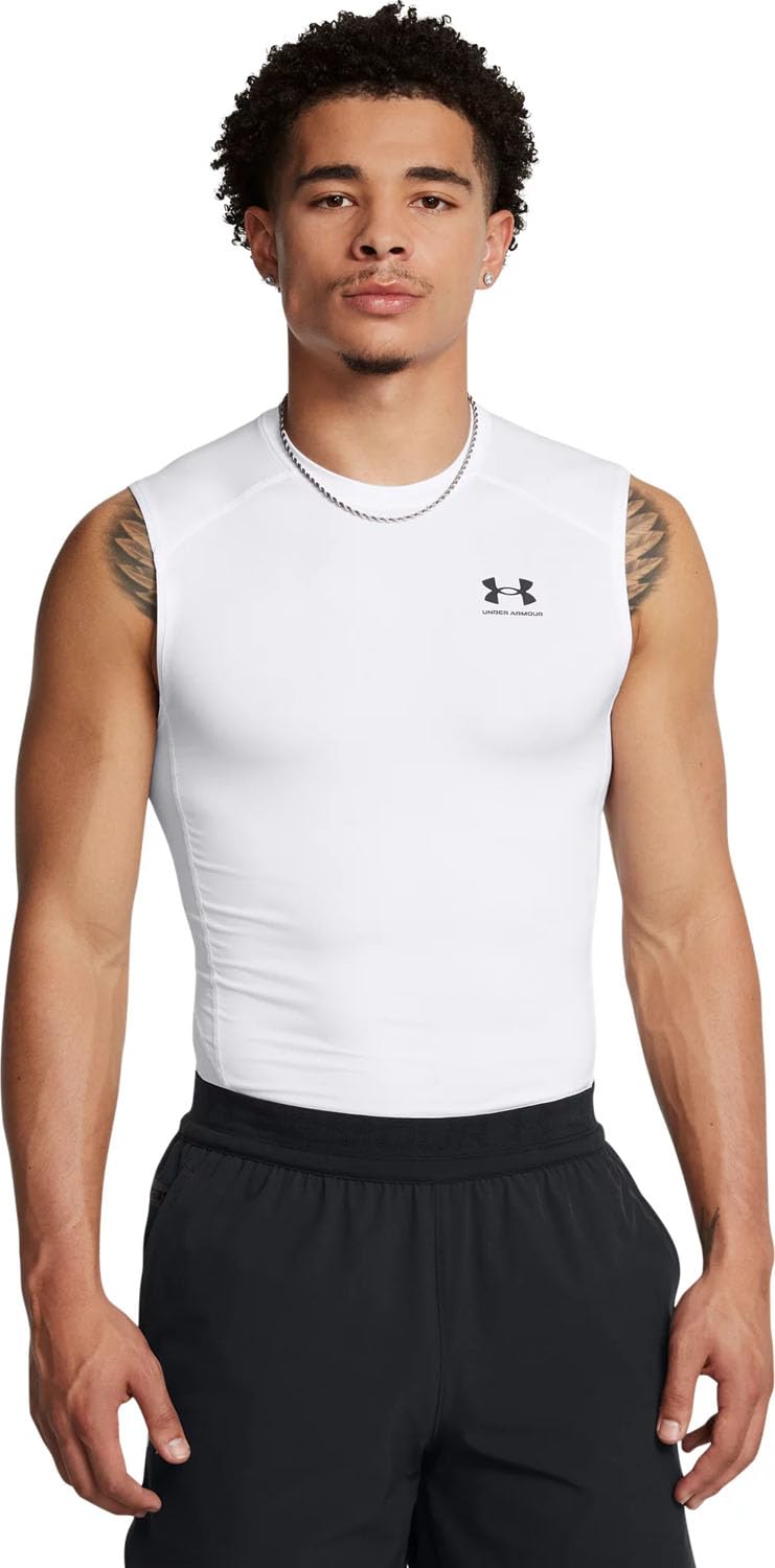Under Armour - Mens Hg Armour Comp Sl Tank Top, Color White (101), Size: XX-Large