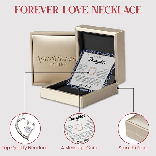 Gifts for Daughter - To My Daughter Necklace from Dad, Jewelry Gifts From Daddy on Graduation, Wedding Day, Present Ideas For Beautiful Daughters from Father, Birthday Gift for Daughters3