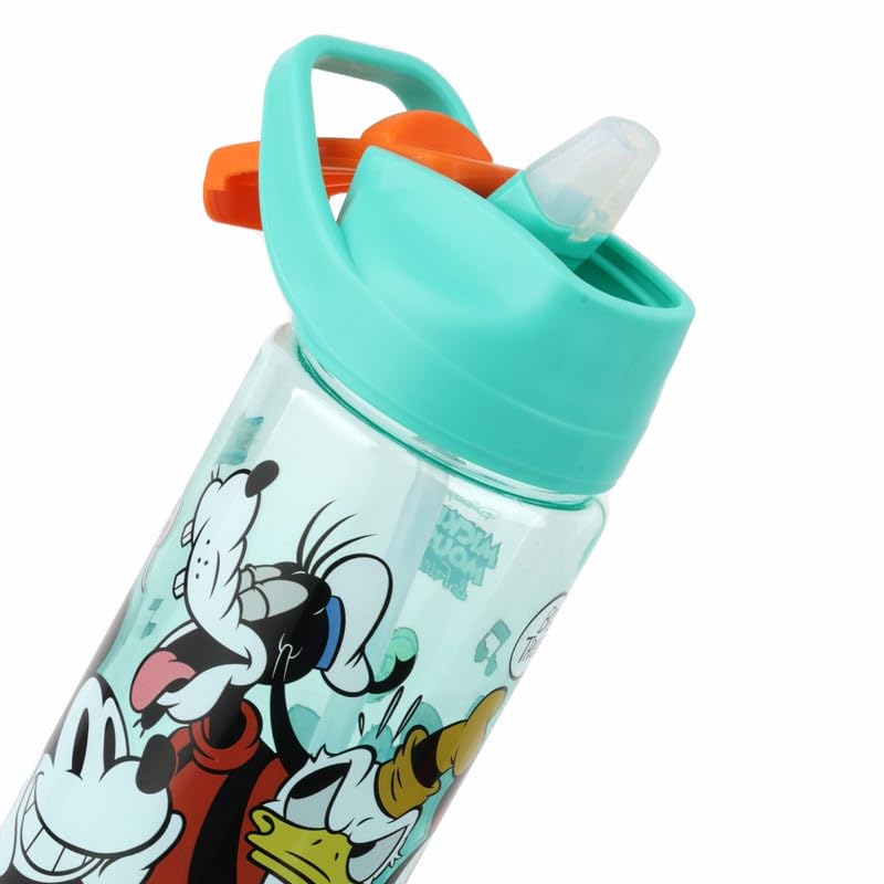 Image of SKi Homeware Plastic SKI GLIDE Sipper Water Bottle 800 ML,for School,Sports,Trek,Travel|Teens & Kids|800 ML,Light Weight,Pop-up Sipper with Handle|Character Merchandise|Mickey & Friends,Multicolour