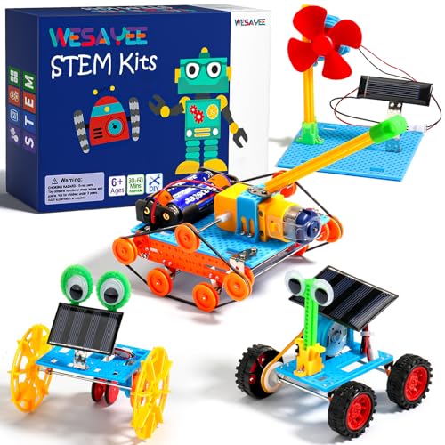 stem kits for kids ages 8-10 12-14 4 in 1 solar powered stem toys for boys science engineering robotics robot building kits projects for kids age 8-12 building toys crafts for boys 8-12 6-8