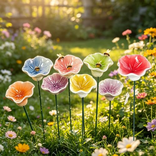 8 pcs Ceramic bee Watering Station  - image 1