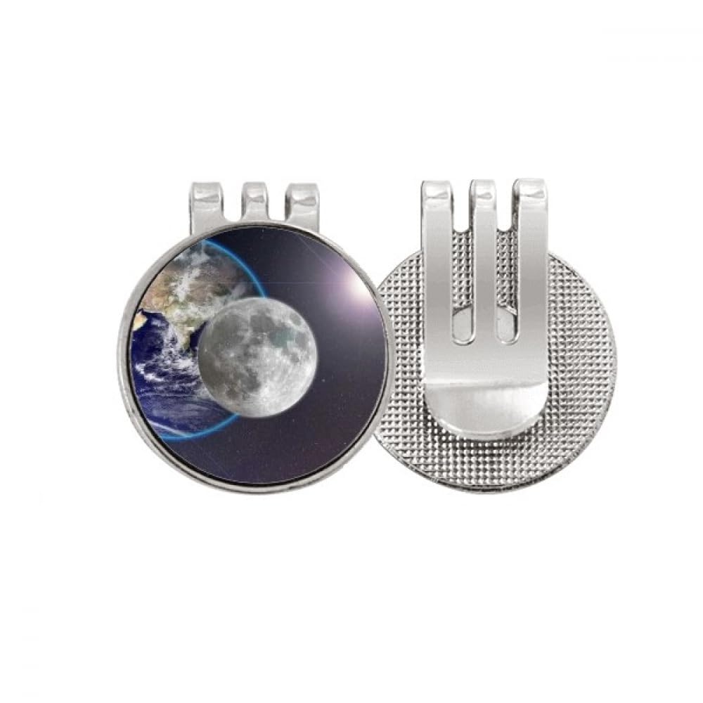 Marqueur de balle de golf magnétique Blue Earth blanc en émail chic