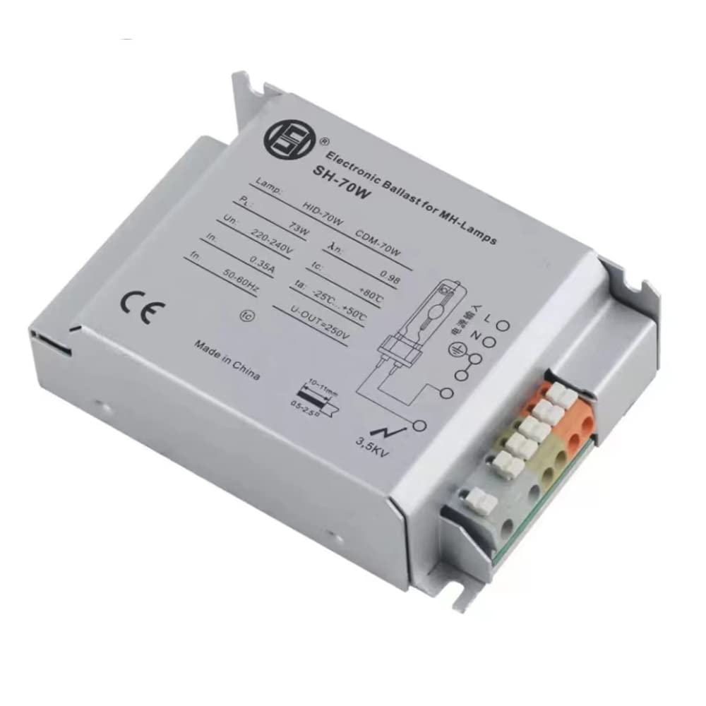 SH-70 W, 220 V, reattori elettronici HID ad alta efficienza energetica, per lampade MH, alogenuri metallici