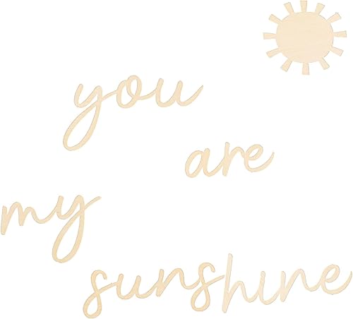 Miniatura 6 de Wood You are My Sunshine - Calcomanías de pared boho para habitación de niños - Arte de madera para guardería, niños, decoración de dormitorio de