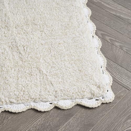 Tapis de bain antidérapant 100% coton taupe Laura Ashley 43x61cm