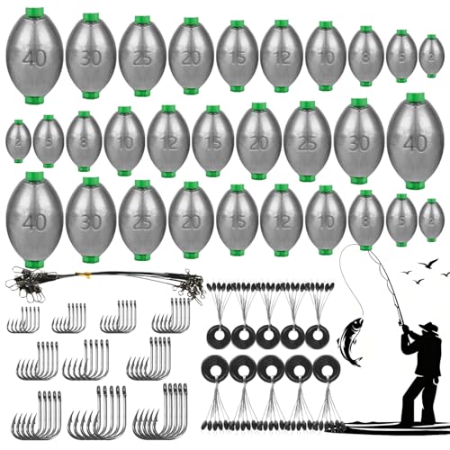 Ensemble de 120 Plomb Peche Amovibles Plomb Peche Carpe...