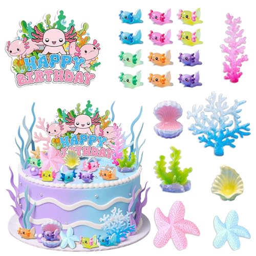 LAST HOE DOWN Axolotl Cake Topper Axolotl Birthday Decorations
