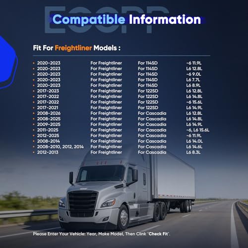 Image of ECCPP AC Compressor 2008-2026 for Freightliner Cascadia 12.8L 14.8L 14.9L | 2009-2015 for Western Star 4900EX L6 14.8L Fast Cooling AC Compressor with Clutch