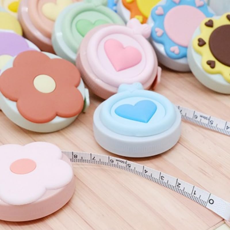 1PC Mini Retractable Tape Measure Cute Compact Dual Scale Design for Sewing Tailoring, Body Waist Arm Measurement, Portable Travel Use, Purple