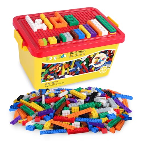 burgkidz Bausteine 520-teiliges Set, 500 Grundbausteine in 10...