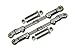 Arrma 1:8 KRATON / Notorious / Outcast / 1:7 FIRETEAM Upgrade Parts Aluminum + Stainless Steel Rear Upper Arm Tie Rod - 2Pc Set Gray Silver