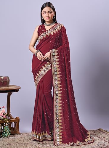 Image of Jaanvi fashion Women's Pasapalli Design Sambalpuri Silk Saree with Swarovski Work & Blouse Piece