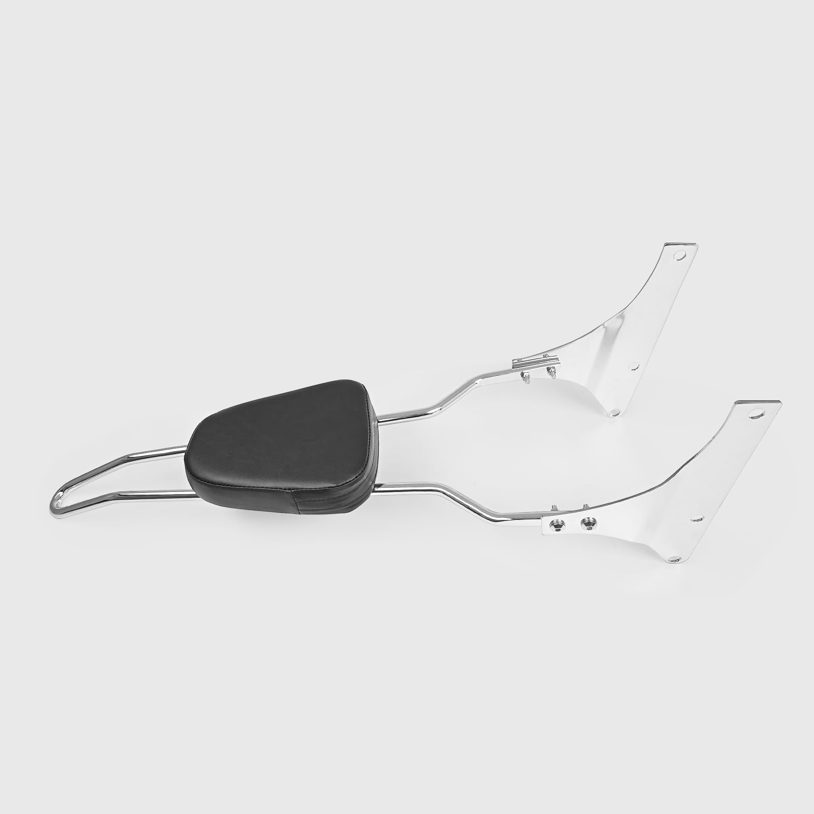 WOOGA Portapacchi posteriore per moto schienale alto per passeggero rimovibile sissy bar per Har&ley-Davidson Dyna Softail FXST FXDF Fat bob Street bob Softail Custom Iron 883X Deluxe FLSTN (Cromo)