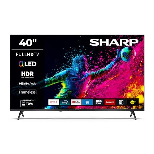 Sharp QLED Fernseher 40 Zoll Smart TV Powered by TiVo - HDR Fernseher mit Full HD Auflösung und Triple-Tuner, QLED TV 40HE3745E (2026)