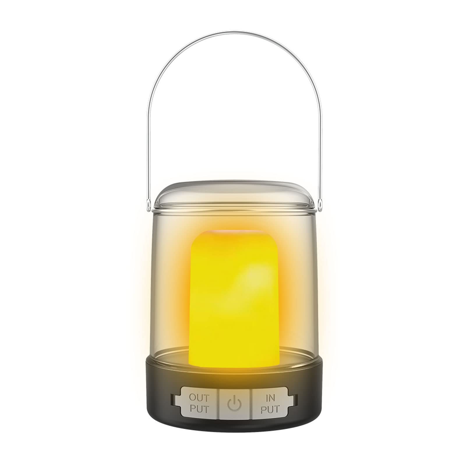 Latarnia kempingowa, lampa kempingowa LED, wielofunkcyjna przenośna lampa awaryjna na zewnątrz, światło płomienia 3 tryby oświetlenia do ogrodu Patio na kempingu