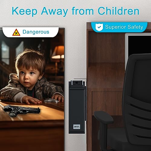 Biometric Gun Safe, Mounted Handgun Safe For Nightstand