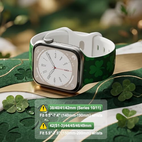 Image of Floral Band Compatible with Apple Watch Bands for Women 40mm 42mm 41mm 38mm 44mm 45mm 46mm 49mm, Cute Pattern Flower Soft Silicone Sport Strap for iWatch Series Ultra 11 10 SE 9 8 7 6 5 4 3 2